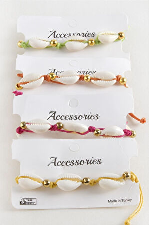 Deniz Kabuğu Makrome İp Bileklik