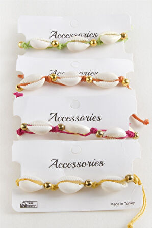 Deniz Kabuğu Makrome İp Bileklik