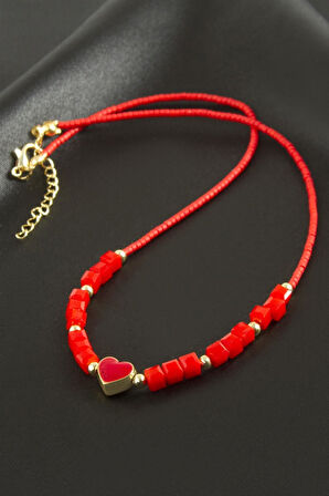 Karışık Figürlü Miyoki Boncuk Küp Kristal Kolye 1 Adet