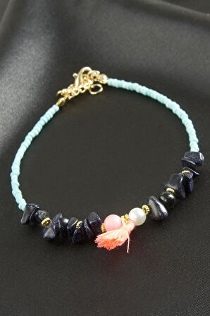 Kırık Doğaltaş Miyoki Boncuk Bileklik