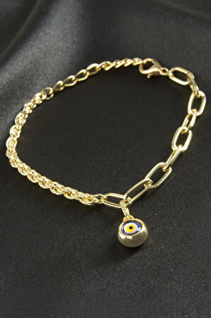 Nazar Burgulu Zincir Bileklik