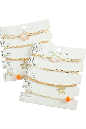 4 Adet Karışık Trend Zincir Bileklik