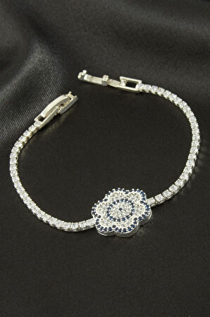 Çiçek Zirkon Taşlı Çocuk Bileklik 16 cm