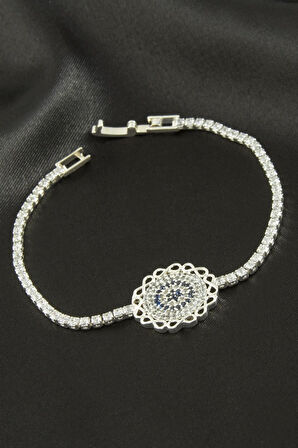 Çiçek Zirkon Taşlı Çocuk Bileklik 16 cm