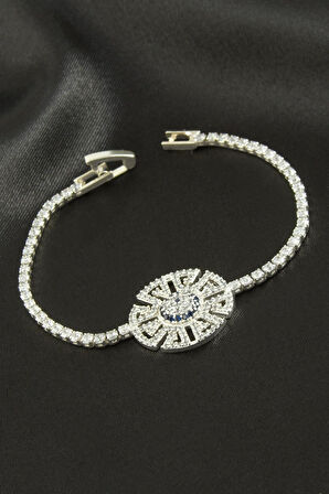 Nazar Zirkon Taşlı Çocuk Bileklik 16 cm