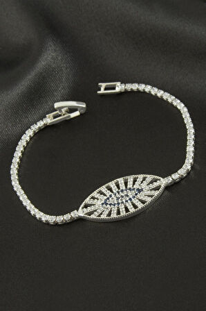 Oval Zirkon Taşlı Çocuk Bileklik 16 cm