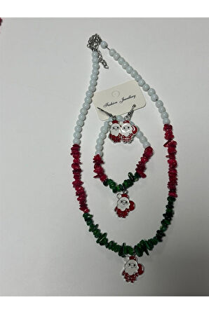 2026 Yılbaşı Doğaltaş Set Kolye