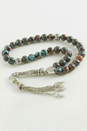 Karadeniz Fırtınası Akik Doğaltaş Tesbih 8 mm