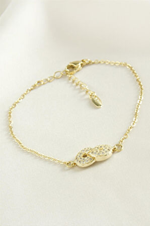 Sonsuzluk Zirkon Taşlı Çelik Bileklik