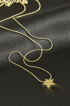 Yıldız Lüks Çelik Kolye