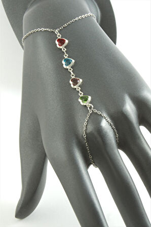 Kalp Taşlı Lüks Çelik Şahmeran