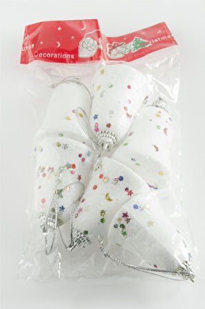 6 Adet Çan Yılbaşı Ağaç Süsü 6 cm