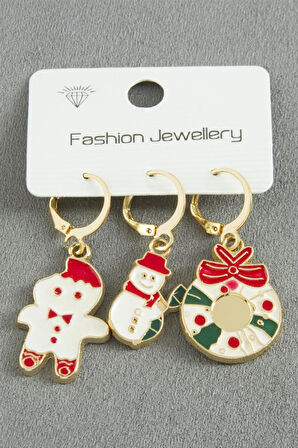 Yılbaşı Temalı Lüx Mineli Küpe