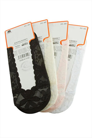 Çiçek Dantel Babet Çorap