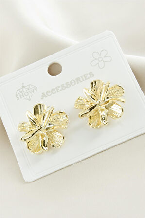 Deniz Yıldızı Çiçek Metal Küpe