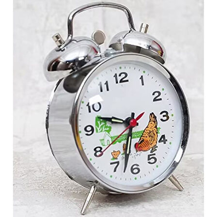 Nostaljik Kurmalı Horozlu Çalar Saat Büyük Boy