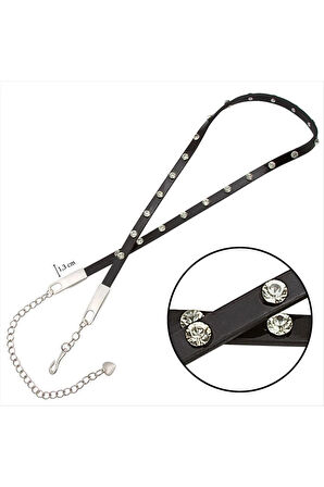 Klasik Deri Taşlı Kemer