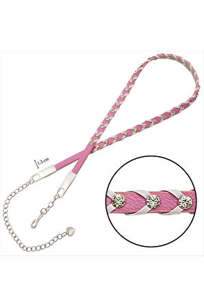 Örgülü Deri Taşlı Kemer