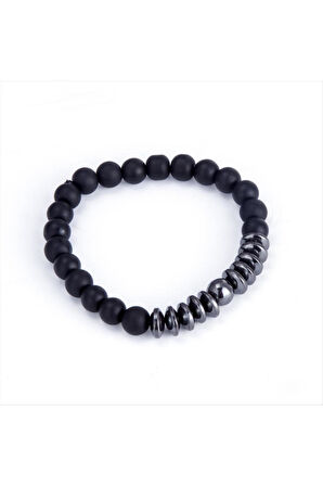 Hematit-Onix Doğaltaş Bileklik