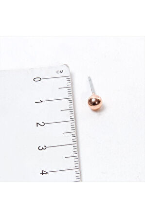 Roz Renk Metal Top Küpe 50 Gram