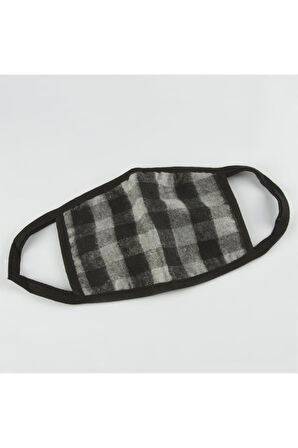 3 Katlı Yıkanabilir Ekose Desenli Genç Maskesi