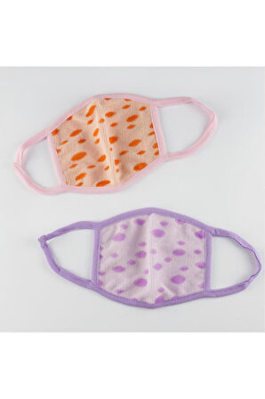 3 Katlı Yıkanabilir Benekli Desen Genç Maskesi