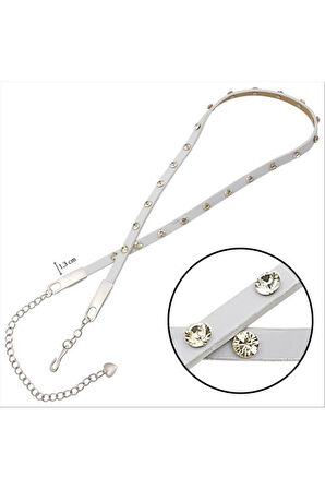 Klasik Deri Taşlı Kemer