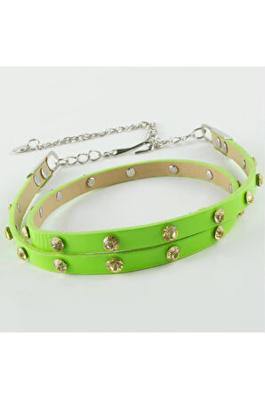 Klasik Deri Taşlı Kemer