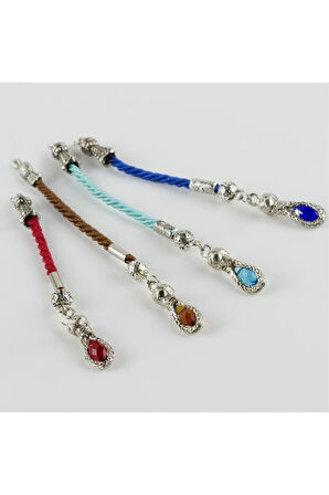 Zirkon Taşlı ÖrmeTesbih Püskülü (1Adet)