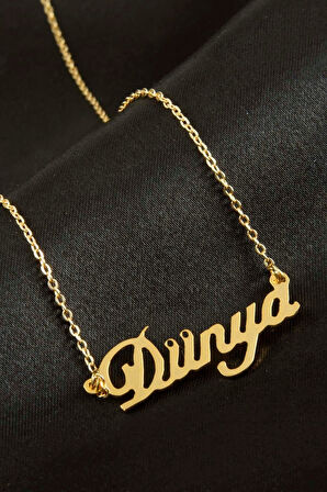 Dünya İsimli Kolye (Kişiye Özel)