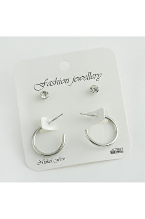 4'lü Ezme Halka Küpe (2 cm)