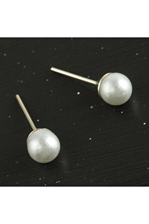 Top İncili Küpe 6 mm