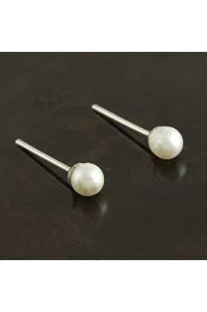 Top İncili Küpe 4 mm