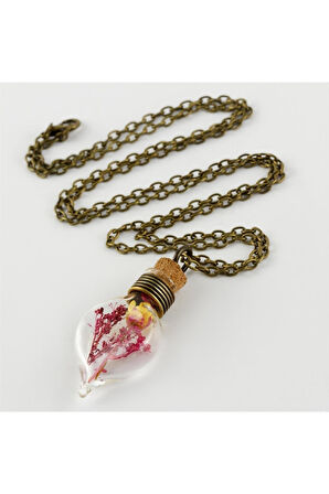 Mantar Tıpalı Fanus Canlı Kolye