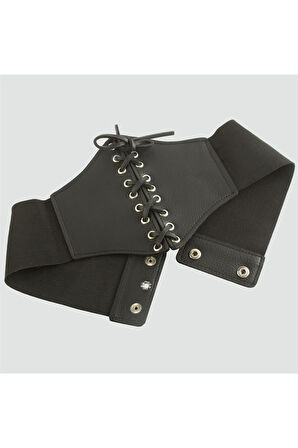 Örgülü Çıtçıtlı Lastikli Kemer