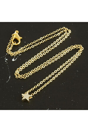 Sarı Renkli Yıldız Kutulu Kolye