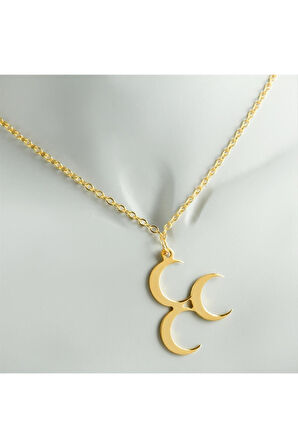 3 Hilal Uçlu Kolye
