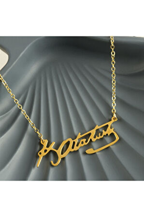 Mustafa Kemal Atatürk İmzalı Uçlu Kolye