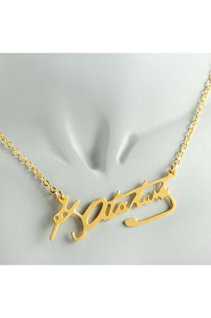 Mustafa Kemal Atatürk İmzalı Uçlu Kolye