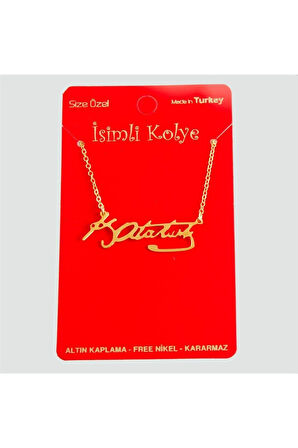 Mustafa Kemal Atatürk İmzalı Uçlu Kolye