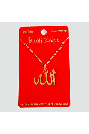 Allah Yazılı Uçlu Kolye