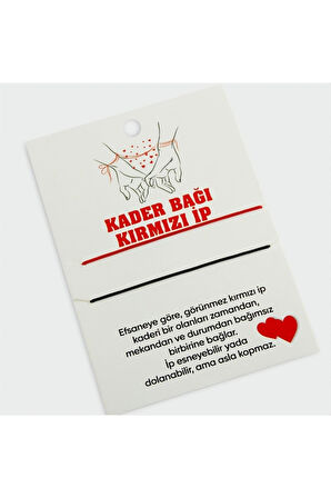 Kader Bağı Kırmızı İp Bileklik