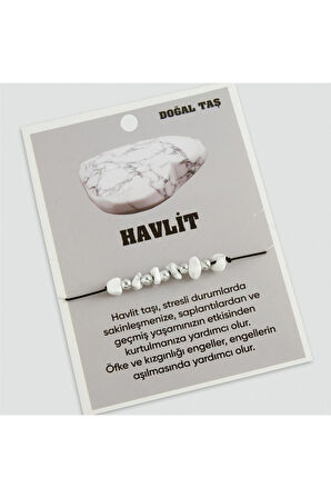 Havlit Doğaltaşlı İp Bileklik