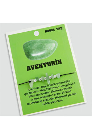 Aventurin Doğaltaşlı İp Bileklik