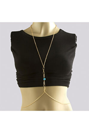 Oval Kristal Vücut Zinciri