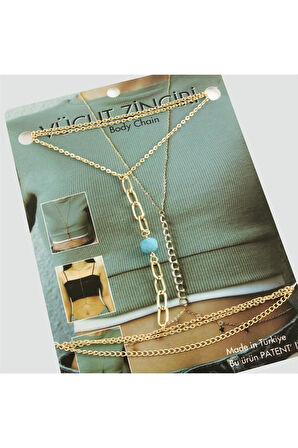 Oval Kristal Vücut Zinciri