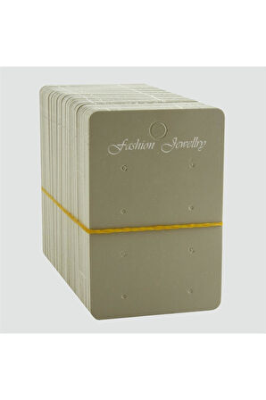 8 Delikli Gri Renkli Küpe Kartı