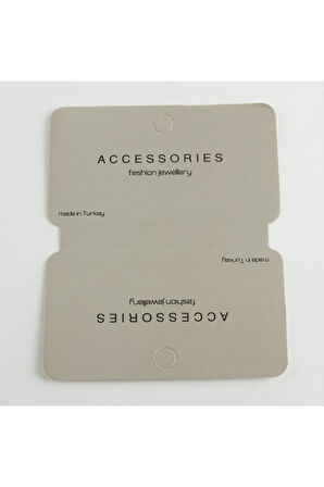 Gri Renkli Lüks Kolye Kartı