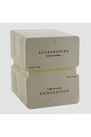 Gri Renkli Lüks Kolye Kartı