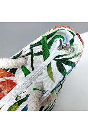 Bisiklet Desenli Plaj Çantası